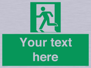 Custom Emergency Exit Left Sign